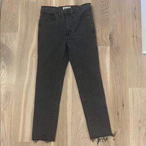 Madewell Stove Pipe Black Jeans
